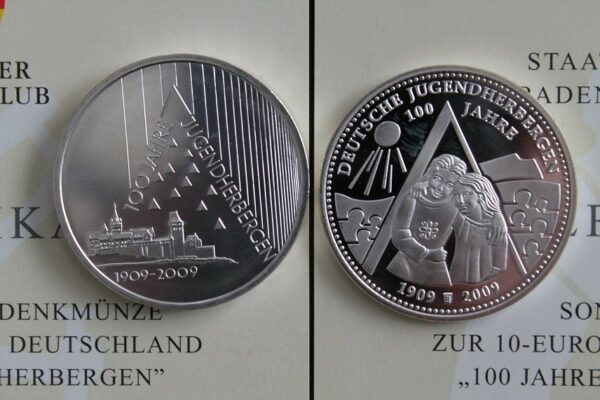 10 euro 2009 plus medal 100 Jahre Jungenherbergen