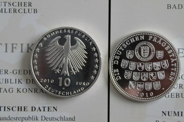 10 euro 2010 plus medal Konrad Zuse