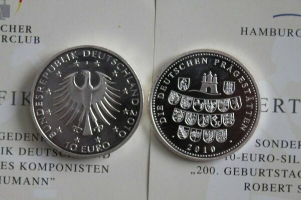 10 euro 2010 plus medal Robert Schumann