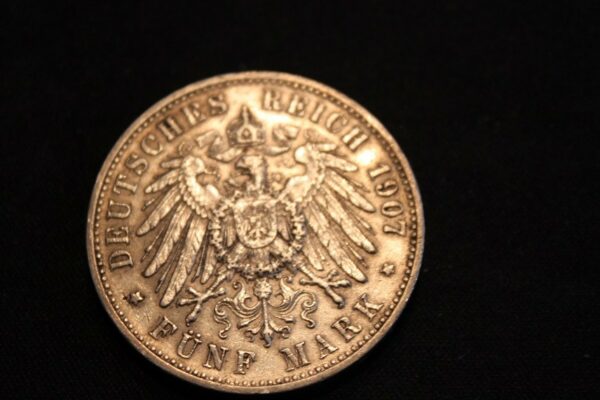 Cesarstwo Niemieckie 5 marek, 1907 F