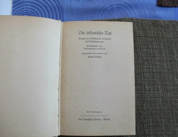 Książka z 1940 Westfeldzug