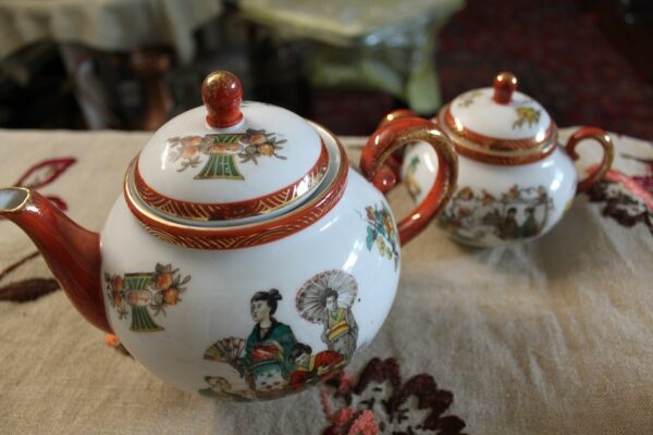 Serwis kawowy chińska porcelana ręcznie malowany
