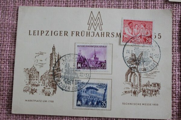 Znaczki kartki 1948-1955 Niemcy Leipziger Messe