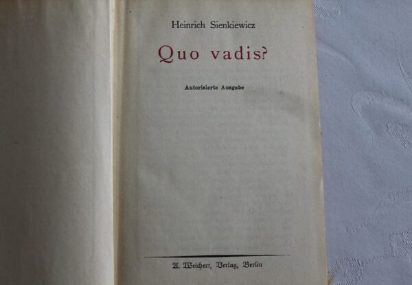 H.Sienkiewicz QUO VADIS ? Vintage