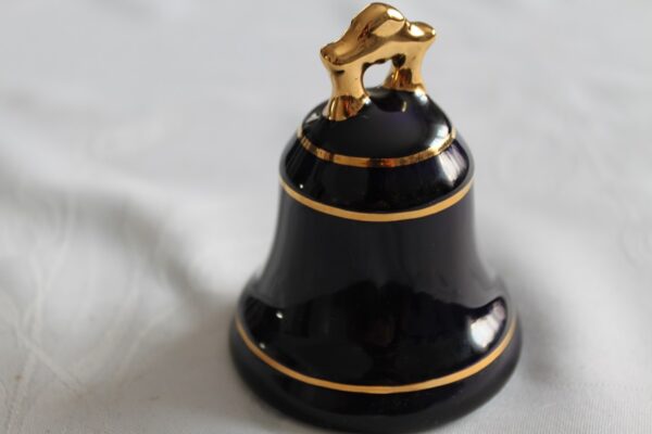 Limoges dzwonek Francja kobalt pozłacany