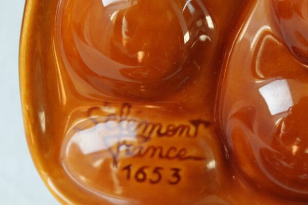 Zestaw 4 talerzy Vintage Clement France Escargots – lata 70. XX w.