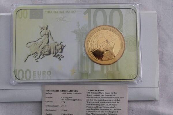 Łotwa  100 euro medal 2014