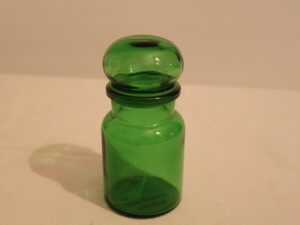 Belgijski słoik apteczny z zielonego szkła