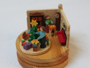 Erzgebirge drewnia pozytywka świąteczna rodzina