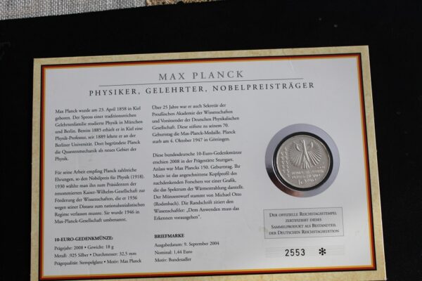 10 Euro 2008 Niemcy Max Planck F srebro