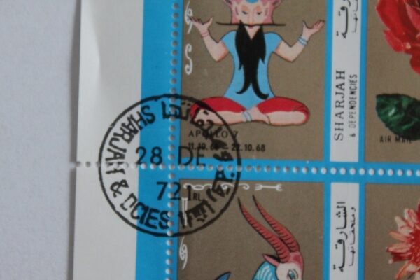 SHARJAH bloczek znaczków  1972 r