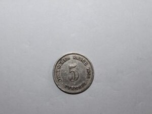 Moneta Niemcy 5 Pfennig 1899 E