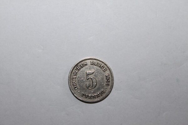 Moneta Niemcy 5 Pfennig 1899 E