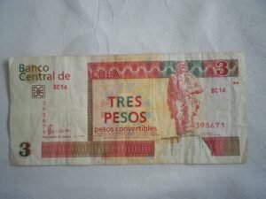 Kuba 3 pesos banknot z 2007 r