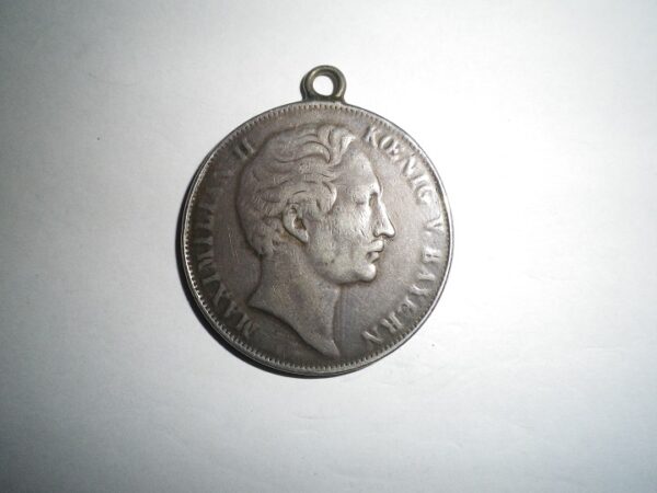 Niemcy Bawaria 2 Gulden 1855 Maximilian II medal