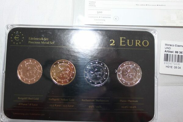 Zestaw  2 euro Monako  z 2013 Prestige Admission a Lonu 1993