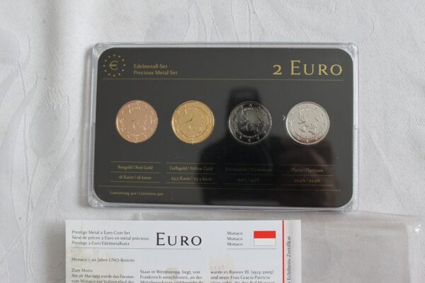 Zestaw  2 euro Monako  z 2013 Prestige Admission a Lonu 1993