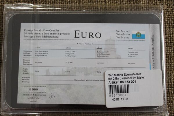 San Marino zestaw 4 x 2 Euro UNC z 2013 r