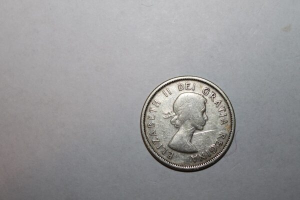 25 Cents 1957 r Moneta Canada Elizabeth II srebro