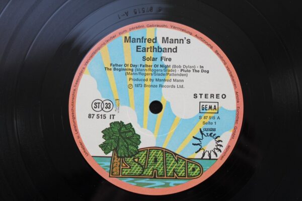 Manfred Mann’s Earthband Solar Fire LP Germany 1973