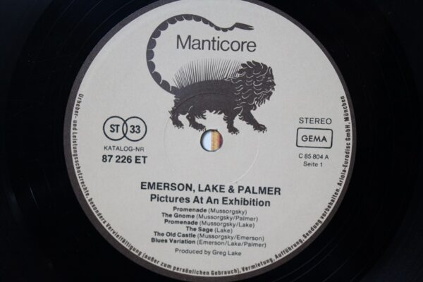 Emerson Lake & Palmer – Pictures At An Exhibition  Winyl LP Niemcy 1973 r