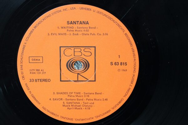 Santana – Santana Winyl LP Niemcy 1969 r