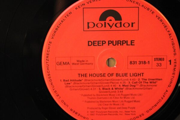 Deep Purple – The House Of Blue Light Winyl LP Niemcy 1987 r