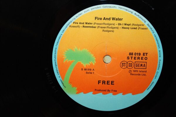 Free – Fire And Water Winyl LP Niemcy 1970 r