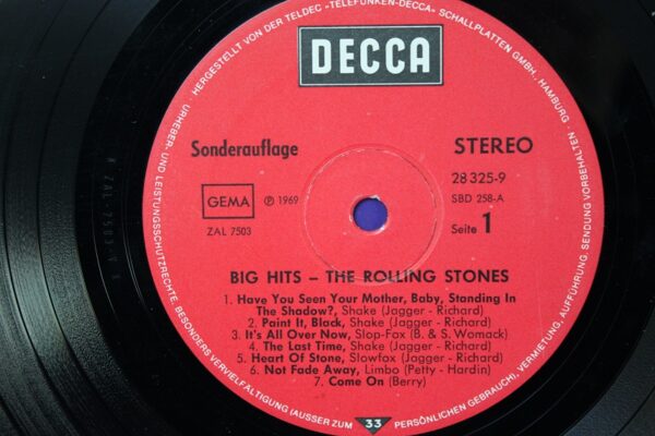 The Rolling Stones Big Hits Winyl LP Niemcy 1969 r