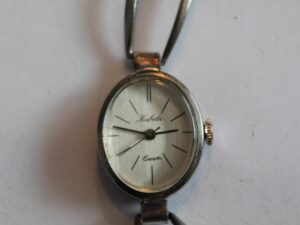 Srebrny zegarek damski Rubela z branzoletą srebro 835 Vintage