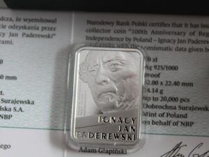 Moneta 10 zł Ignacy Jan Paderewski z 2018 r